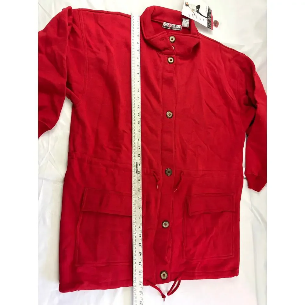 Vintage Oversized Button-front Jacket Large with‎ Pockets Chinawear NWT